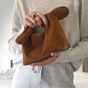 Merit Corduroy Boho Cosmetic Knot Handle Bag - NEW